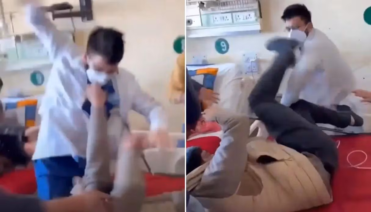 Vídeo: Médico é filmado ao agredir paciente em hospital