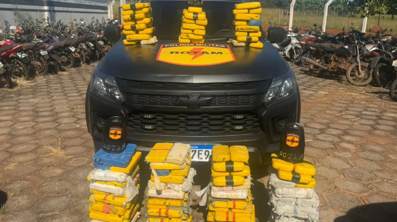 Caminhão com drogas avaliadas em R$ 5 milhões é interceptado pela Rotam