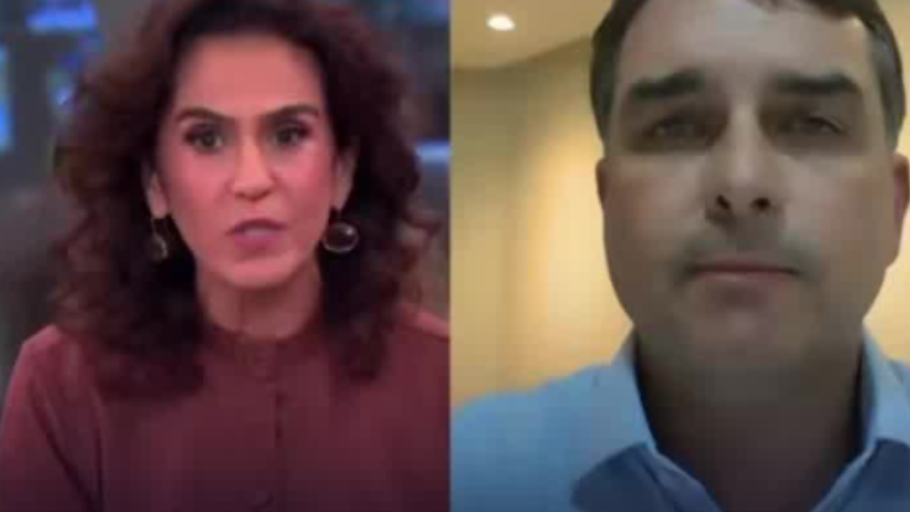 Vídeo: Flávio Bolsonaro nega proximidade com Daniel Vorcaro durante entrevista