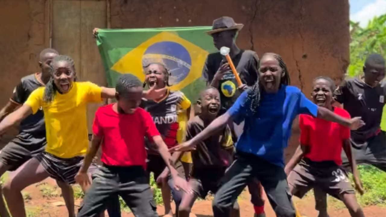 Vídeo de crianças africanas com hit da seleção brasileira viraliza nas redes