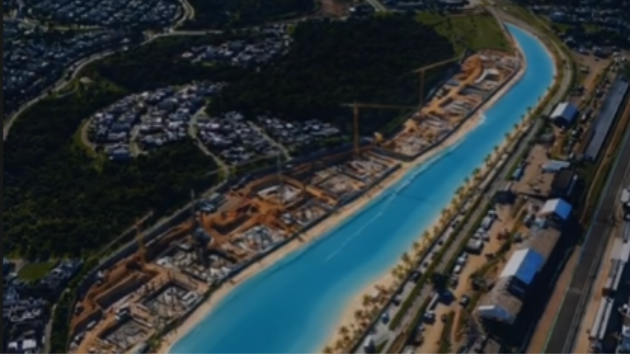 Praia artificial na GO-020 em Goiânia ganha projeção com vídeo feito por IA; veja vídeo