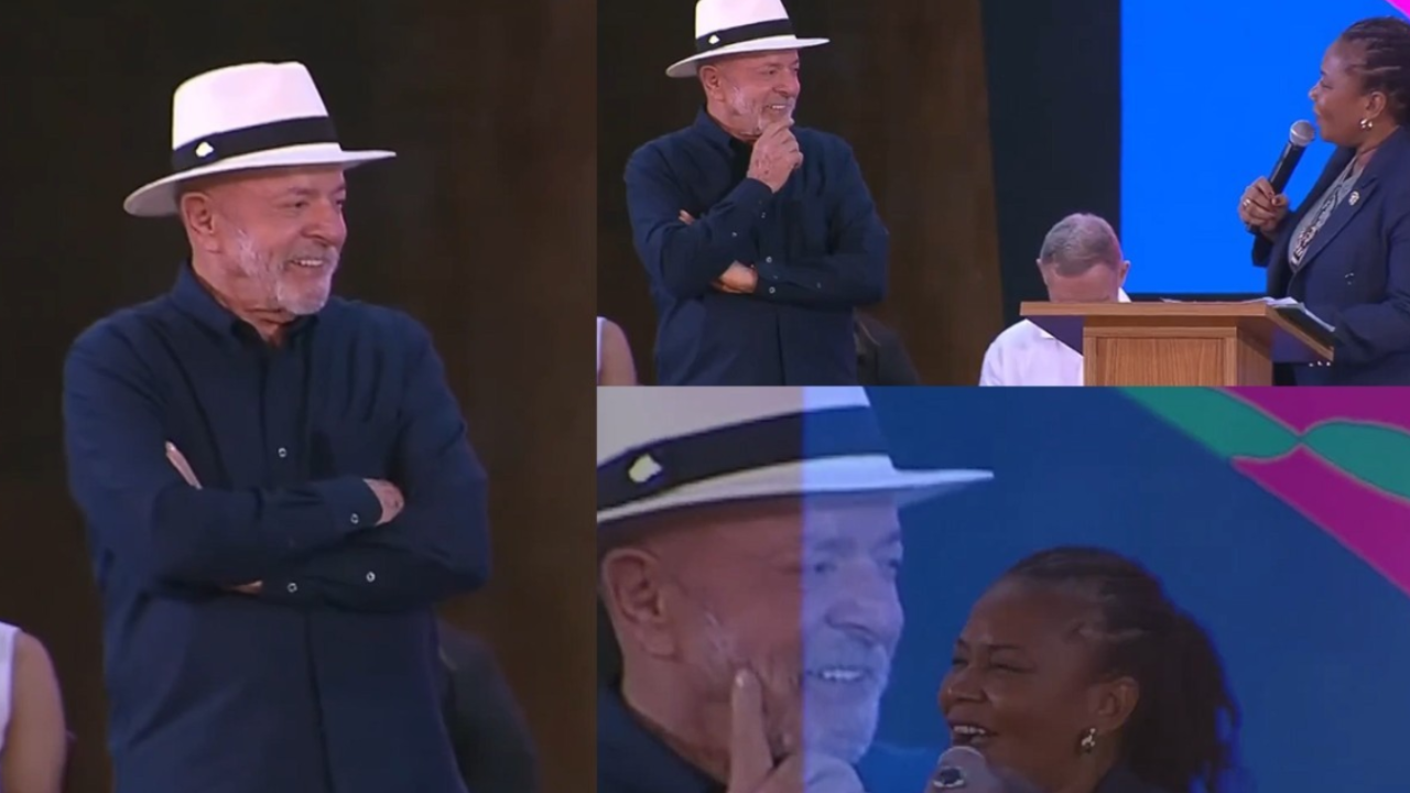 Vídeo: Lula sobe ao palco e Margareth Menezes o homenageia com música durante evento cultural
