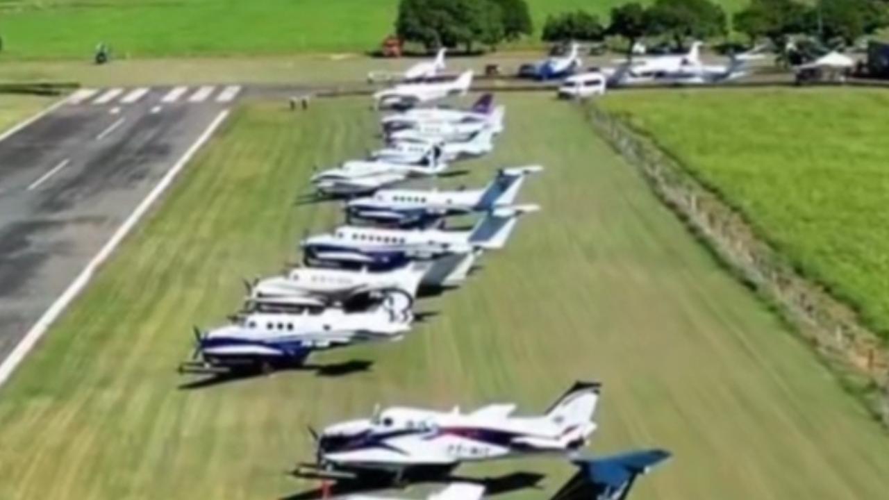 Vídeo: Evento em fazenda de Goiás reúne 36 aeronaves e impressiona nas redes sociais