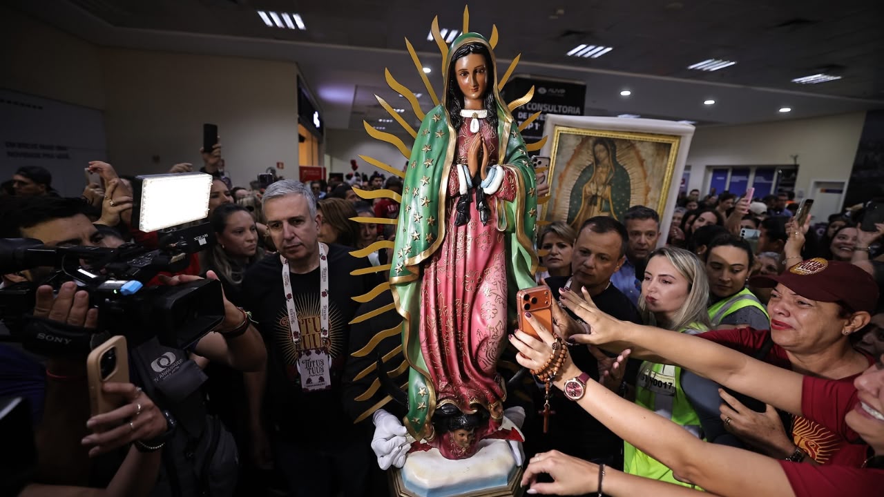 Forças de segurança e trânsito participam da recepção de Nossa Senhora da Guadalupe em Goiânia