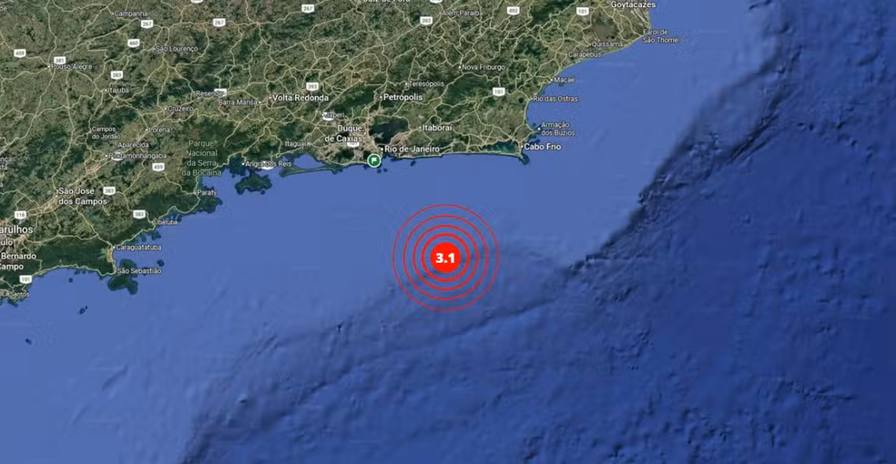 Maricá (RJ) registra tremor de magnitude 3,1 nesta sexta-feira (22)