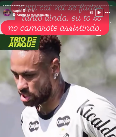 Luana Piovani usou suas redes sociais para alfinetar Neymar mais uma vez. "Vai se f*der tanto", escreveu.