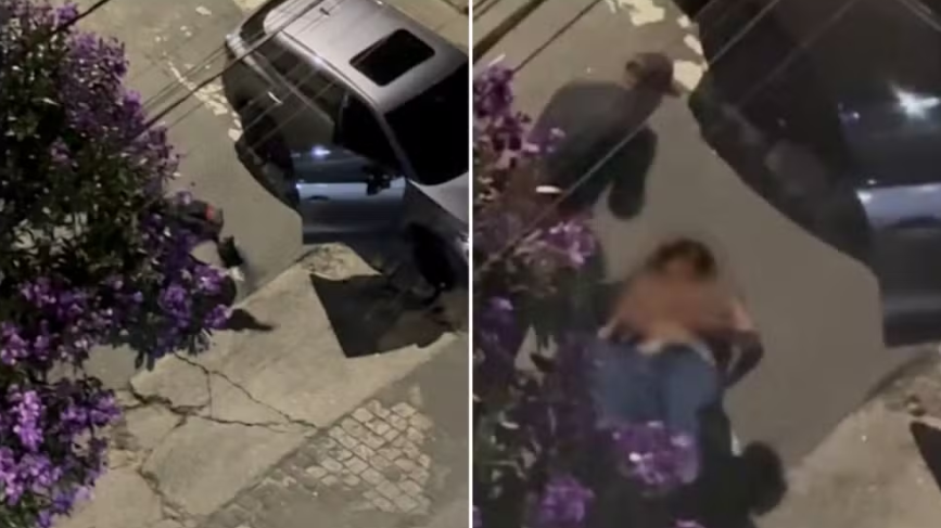 Agressão em via pública termina com tentativa de coação contra mulher; assista ao vídeo