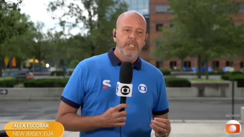 Alex Escobar passa mal ao vivo em transmissão da Globo nos EUA