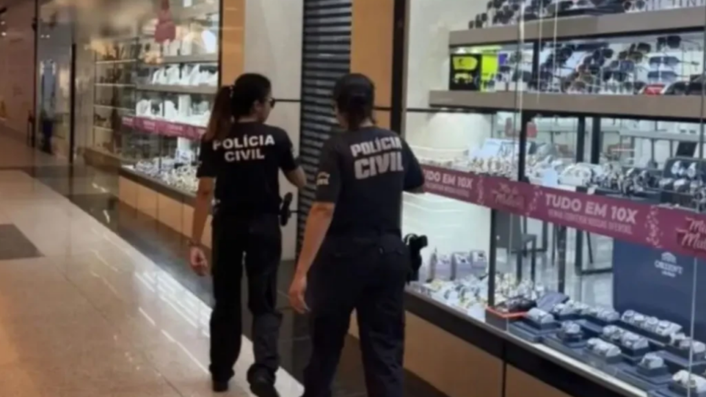 Joalheria registra prejuízo de R$ 500 mil após furto em shopping de Aparecida