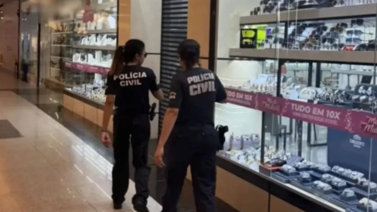 Joalheria registra prejuízo de R$ 500 mil após furto em shopping de Aparecida