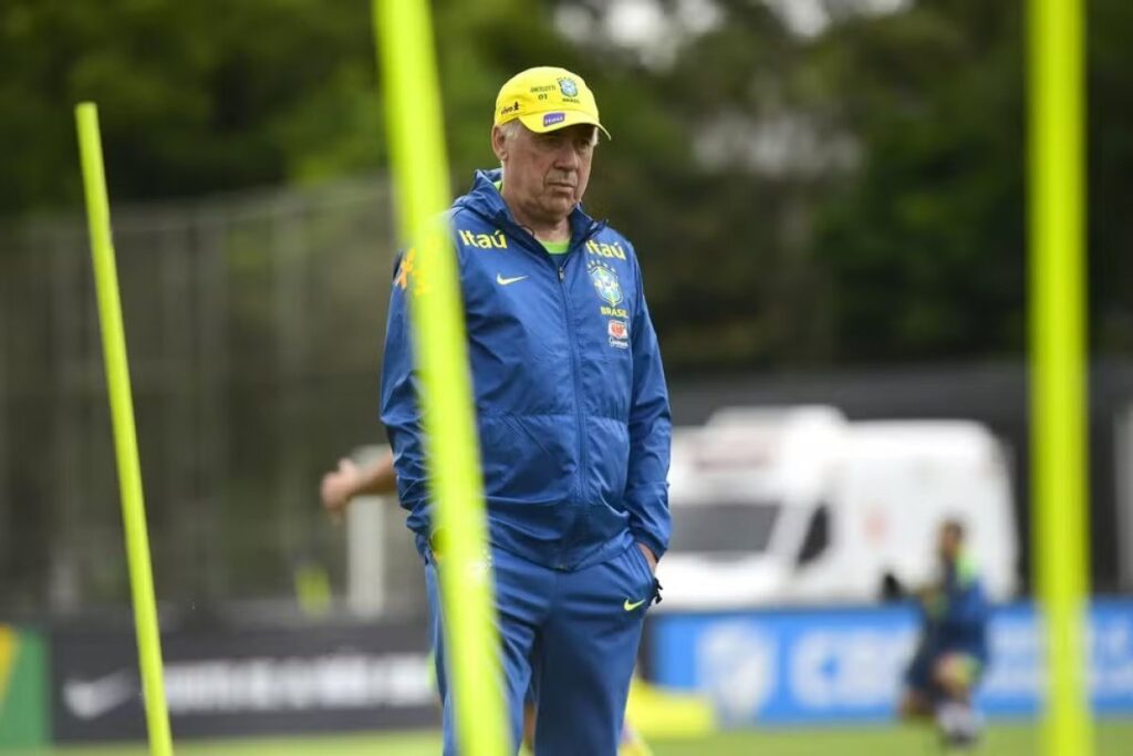 Ancelotti testa nova escalação da Seleção para duelo com o Egito