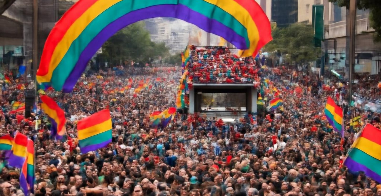 Drone revela dimensão do público que Parada LGBT+ arrastou na Avenida Paulista; evento celebra 30 anos