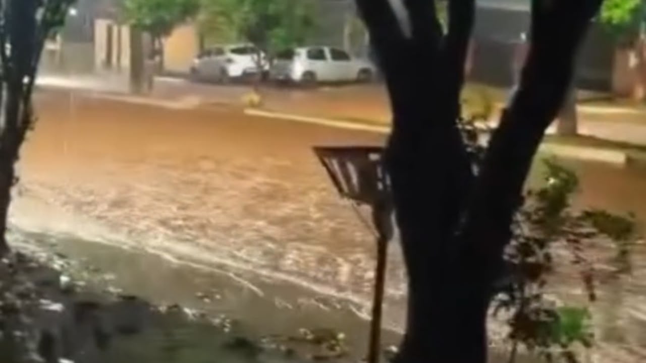 Tempestade com raios e ventos atinge Goiânia e causa estragos neste domingo (14/06); veja vídeo