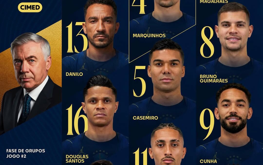 Ancelotti promove mudanças na Seleção Brasileira para enfrentar o Haiti após tropeço na estreia