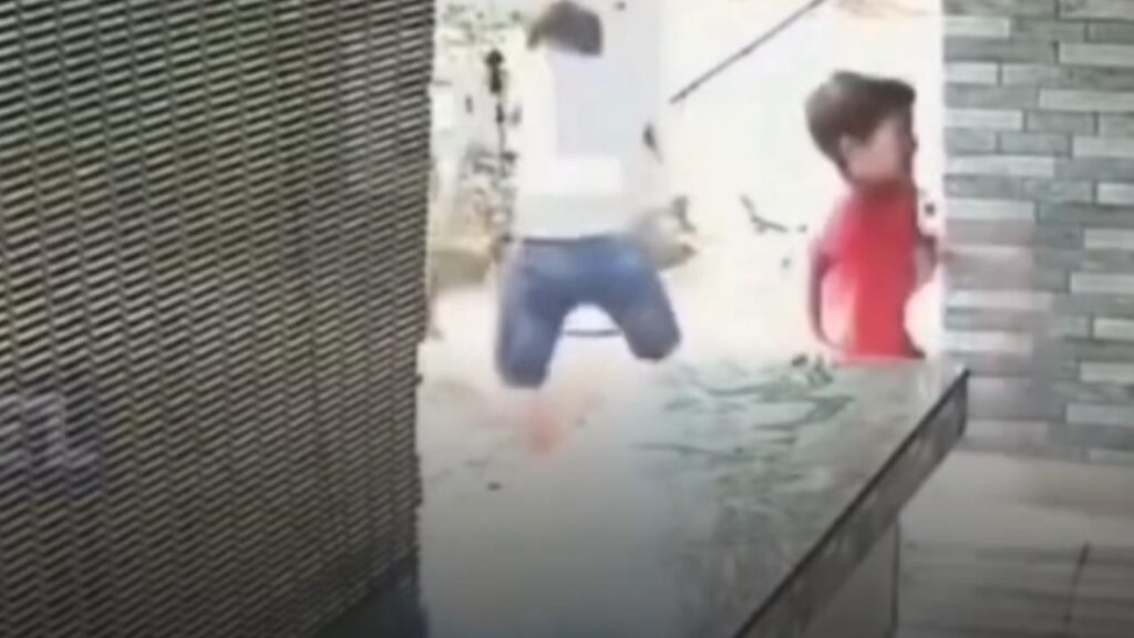 Jovem salta do segundo andar para salvar irmão de ataque de cachorro; veja vídeo