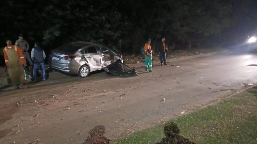 Servidores da Comurg são atropelados em Goiânia por homem suspeito de estar embriagado