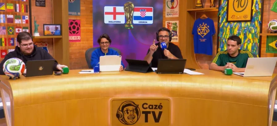 CazéTV muda protocolo e deixa de promover bets durante jogos da Copa do Mundo