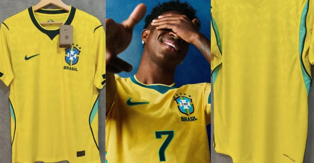 Camisa da Seleção Brasileira é eleita a 2ª mais bonita da Copa do Mundo de 2026