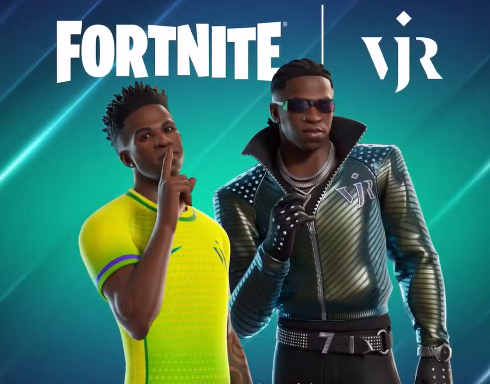 Vini Jr ganha skin exclusiva no Fortnite e se torna quinto jogador de futebol a ter personagem no jogo