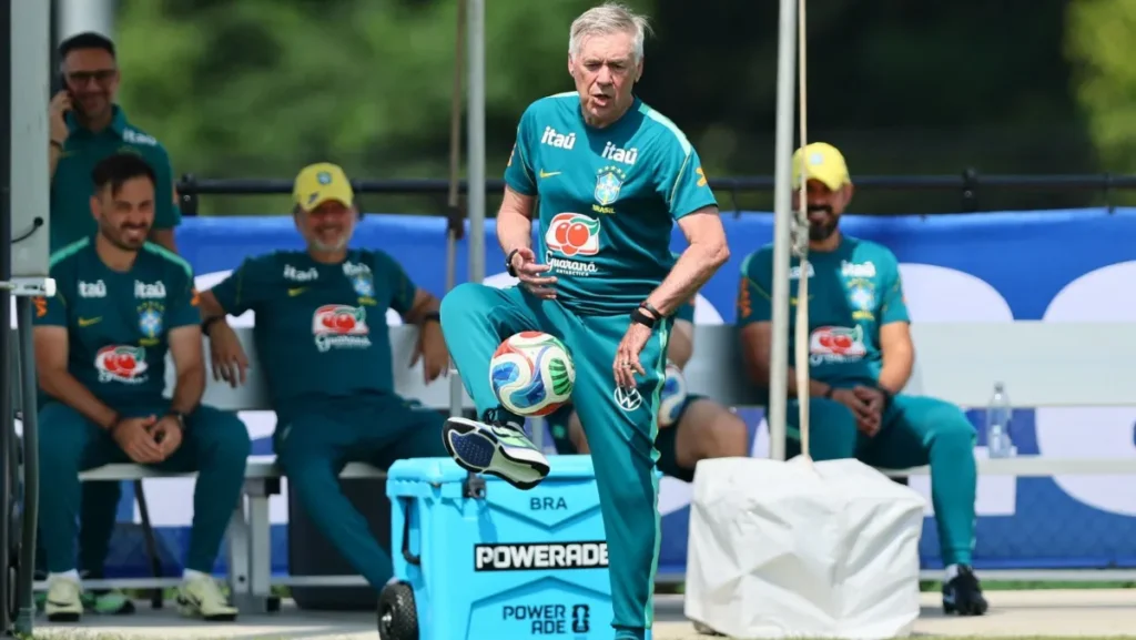 Ancelotti inicia preparação para duelo com a Noruega e busca substituto para Paquetá