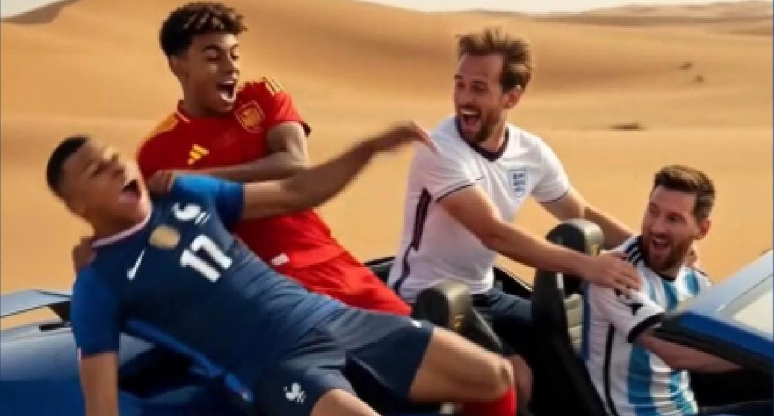 IA cria “viagem dos campeões” com Messi, Yamal, Kane e Mbappé descartado na Copa 2026