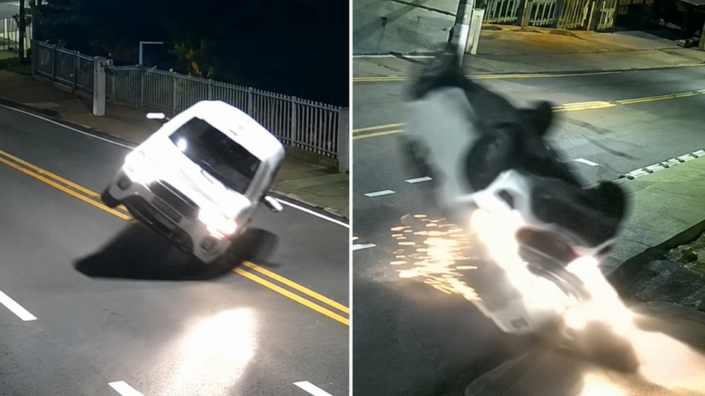 Motorista capota carro e segue viagem após veículo “descapotar” sozinho; assista ao vídeo