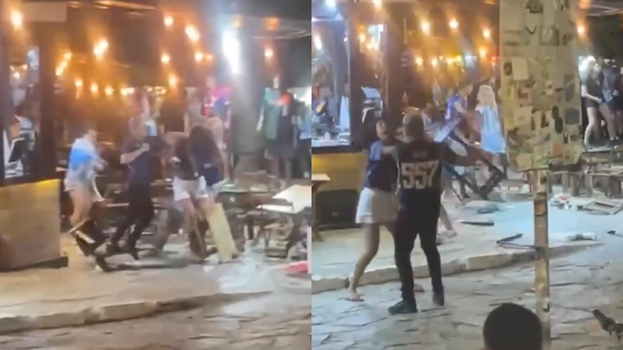 Vídeo: Confusão generalizada toma conta de Búzios após final da copa com brigas e arremesso de cadeiras