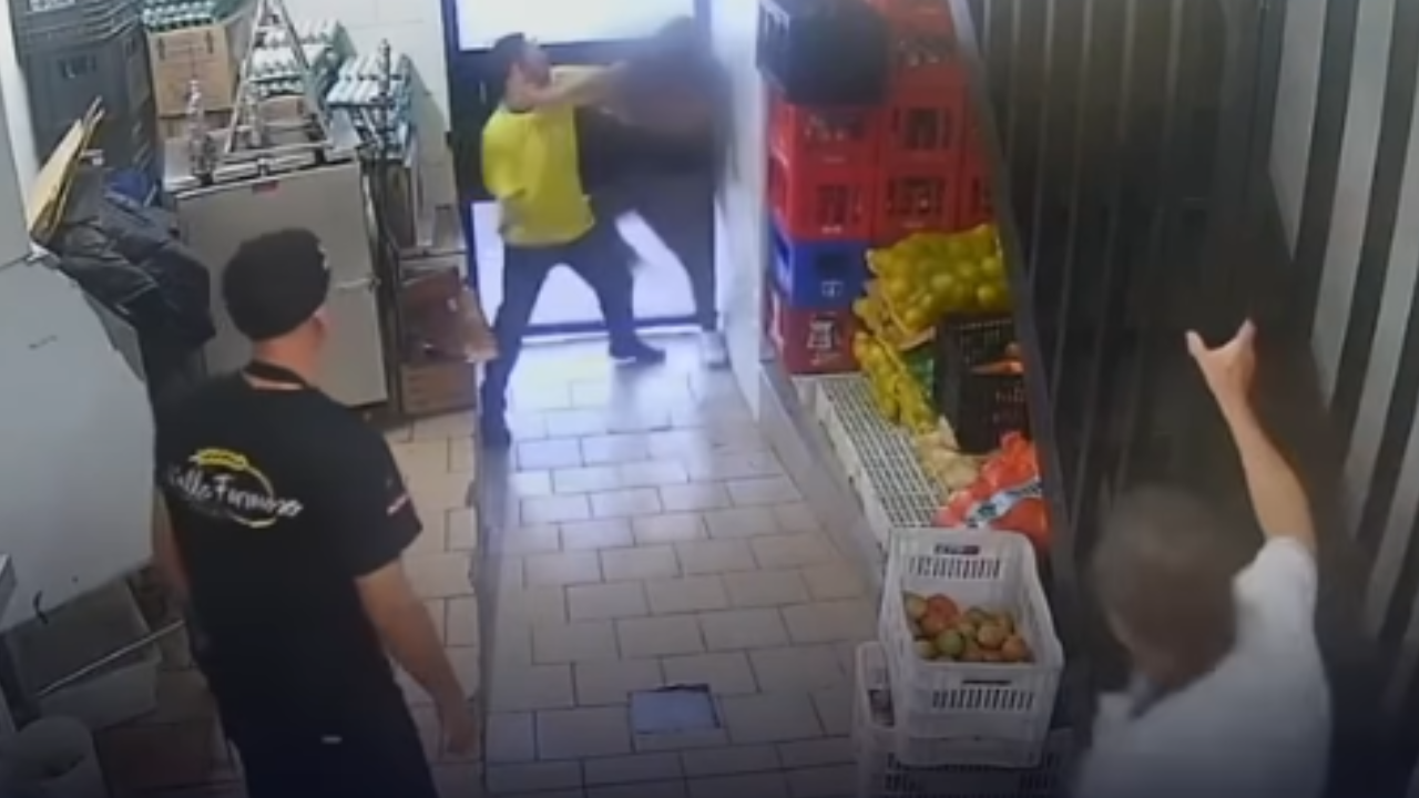 Vídeo: Casal é preso suspeito de tentar matar colega em padaria após discussão sobre direitos trabalhistas