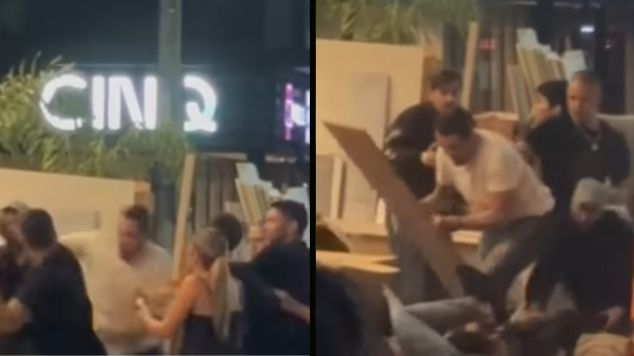 Briga generalizada em frente a boate assusta moradores e frequentadores no Setor Marista; veja vídeo