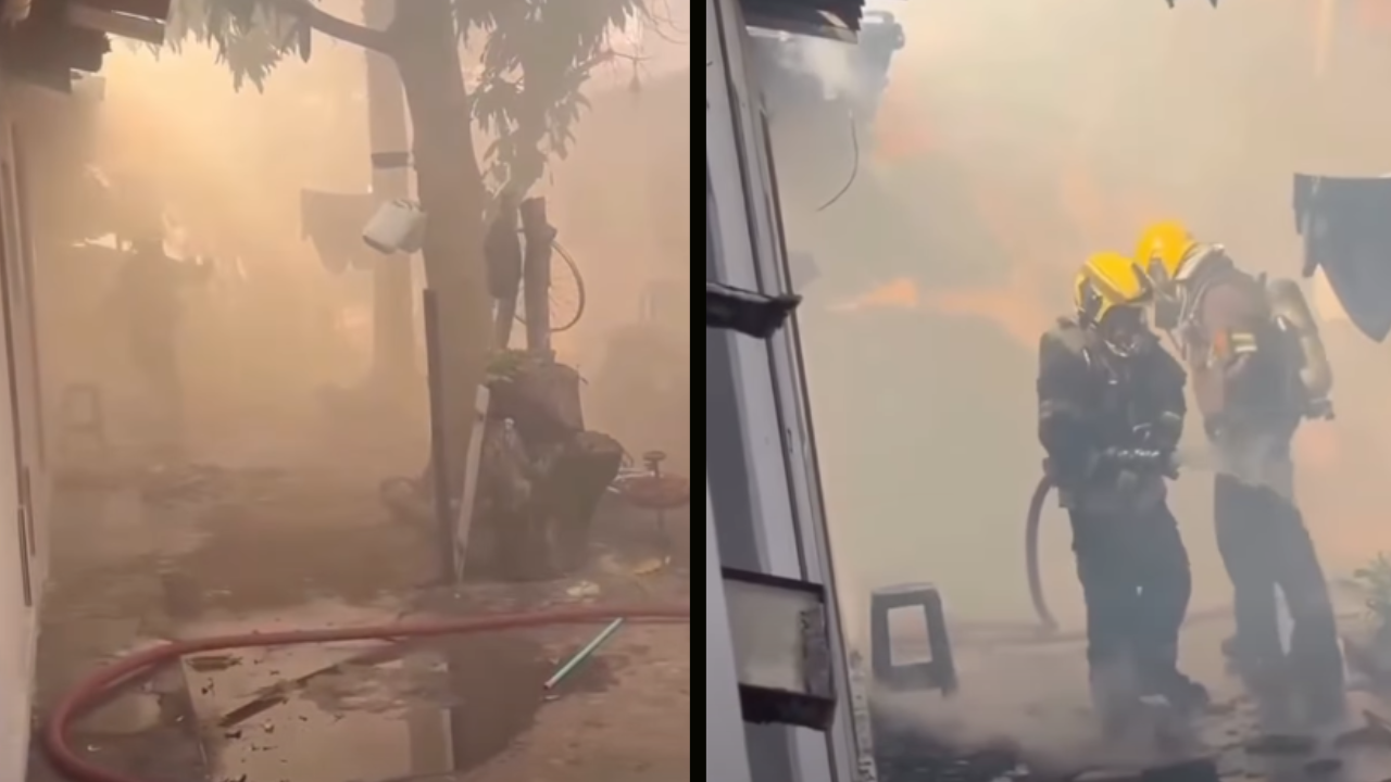 Incêndio atinge imóvel no Centro de Goiânia e mobiliza equipes do Corpo de Bombeiros; veja vídeo
