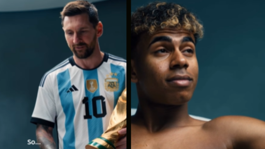 Vídeo feito com IA recria encontro entre Messi e Lamine Yamal e movimenta debate antes da final da Copa do Mundo