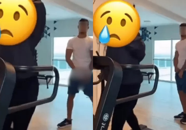 Mulher flagra homem em ato obsceno durante treino em academia de condomínio