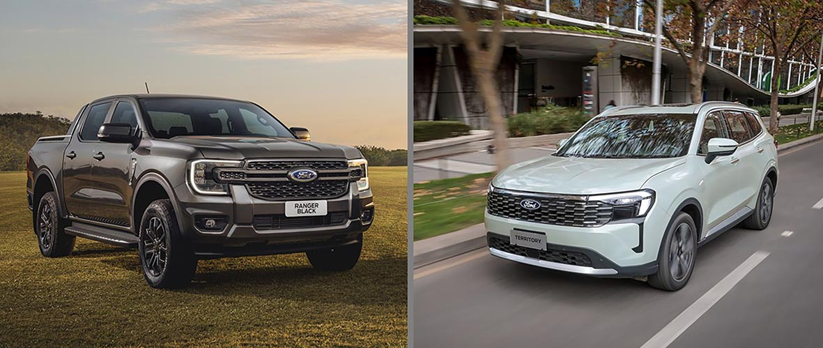Ranger e Territory comandam o crescimento da Ford no semestre