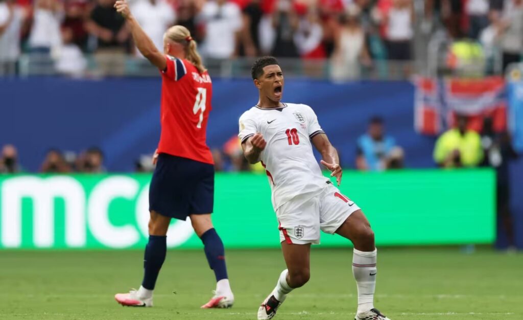 Inglaterra anula Haaland, tem Bellingham decisivo e volta à semifinal da Copa após oito anos