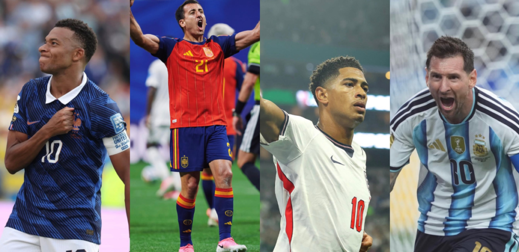 França, Espanha, Inglaterra e Argentina repetem semifinal histórica de 1990