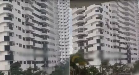 Diarista salva três operários pendurados em andaime durante ventania na Barra da Tijuca