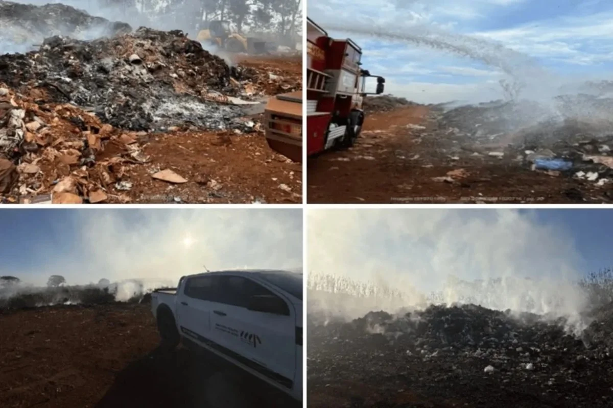 Justiça determina plano emergencial para combater incêndio de 32 dias em lixão de Santa Helena de Goiás