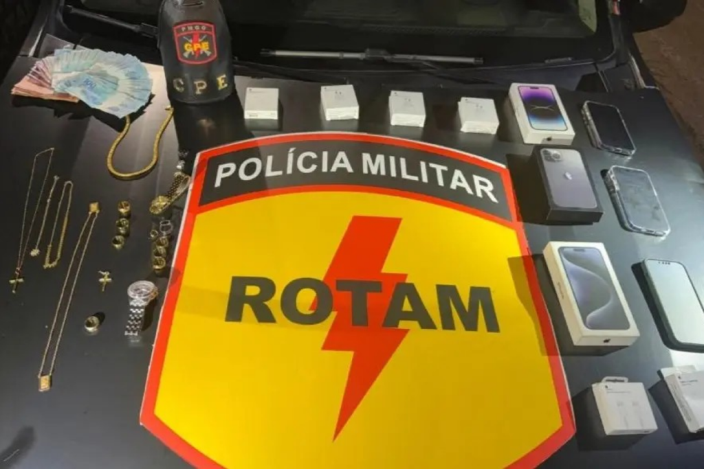 Polícia Militar prende suspeitos de furto a joalheria com apoio de inteligência artificial em Goiânia