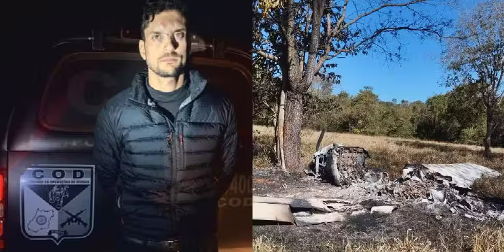 Piloto de avião carregado com cocaína é preso após pouso forçado em Goiás