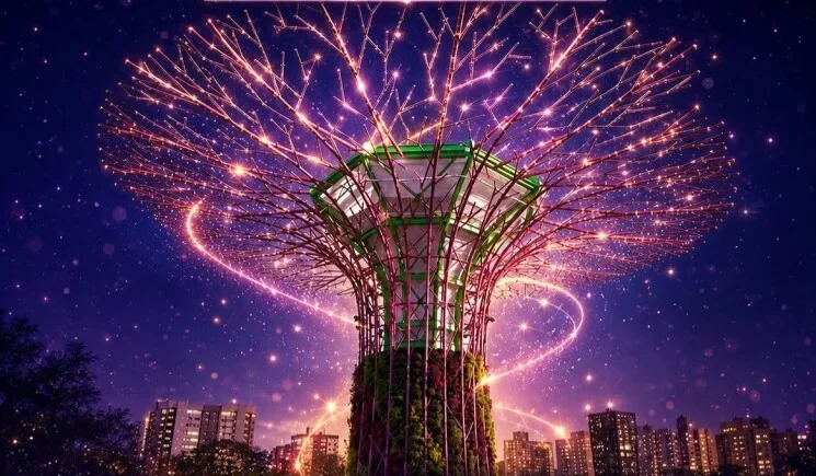Caldas Novas inaugura Lúmina, parque temático com árvores cenográficas de 25 metros e passarela de vidro
