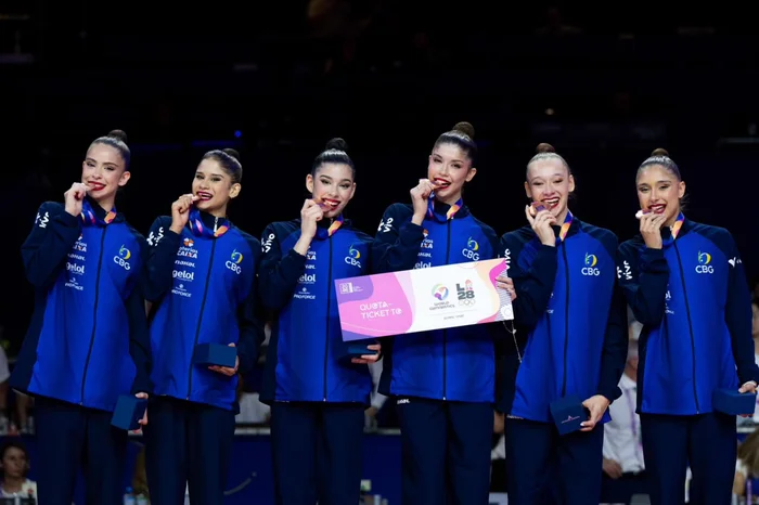 Brasil é bronze no Mundial de ginástica rítmica e garante vaga em Los Angeles