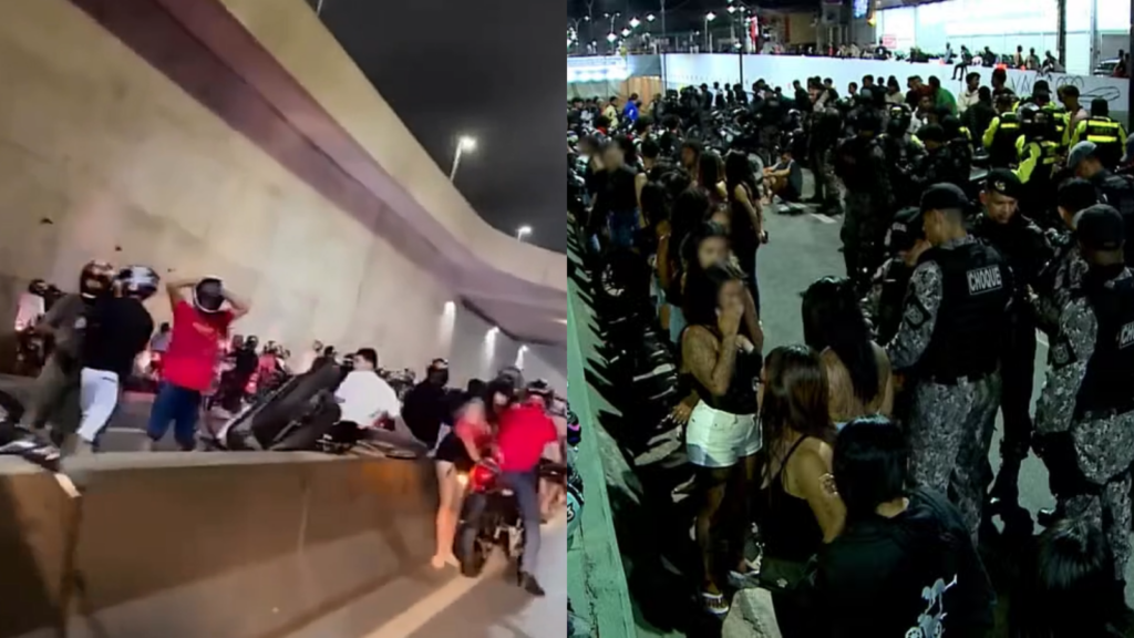 Vídeo mostra motociclistas tentando escapar durante Operação Rolezinho em São Luís