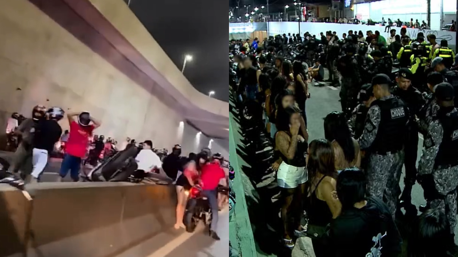 Vídeo mostra motociclistas tentando escapar durante Operação Rolezinho em São Luís