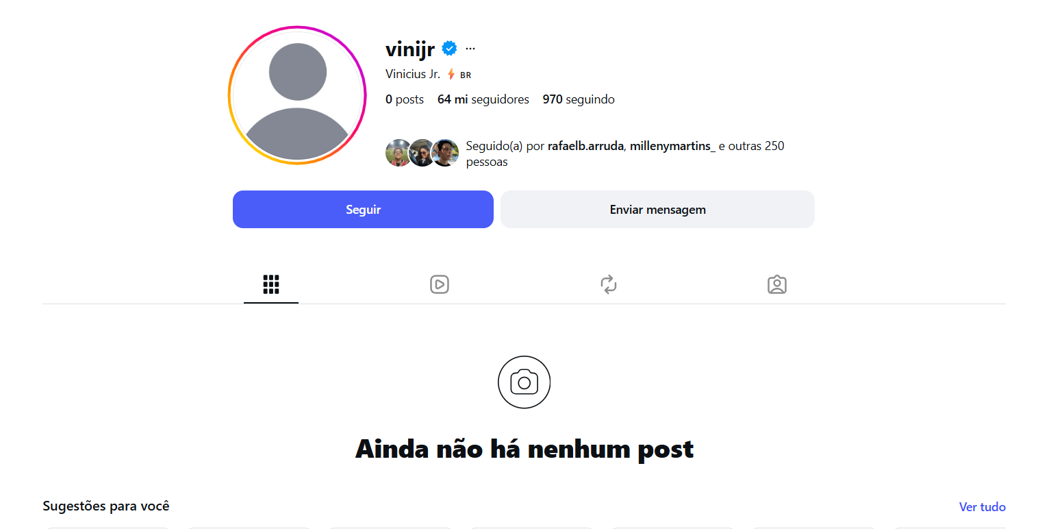 Vini Jr. apaga todas as publicações do Instagram e deixa fãs especulativos sobre futuro