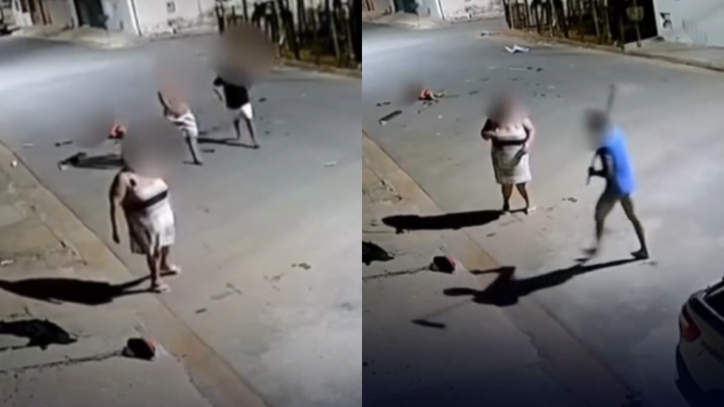 Vídeo: Homem é agredido com enxada após cobrar diárias de ex-patrão
