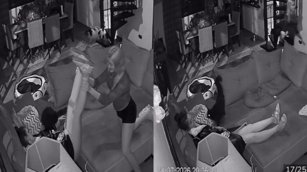 Vídeo: Luiza Ambiel desmaia em casa e filha presta socorro