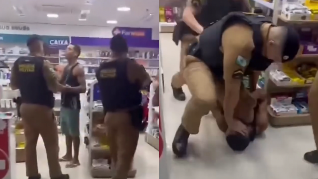 Vídeo: Homem desafia policial para “sair no soco”, mas muda discurso após abordagem