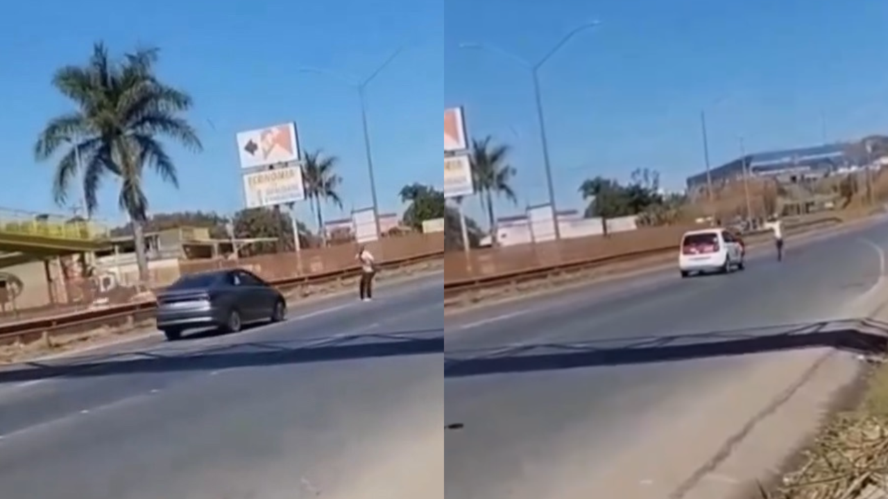 Homem em surto invade rodovia e é atropelado; assista ao vídeo