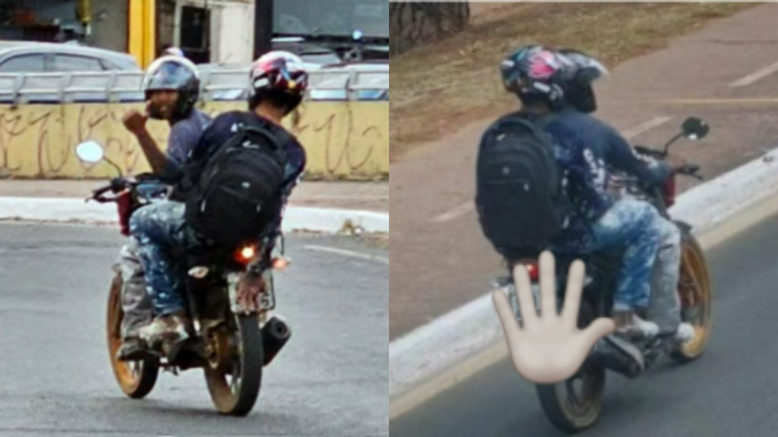 Motociclista é flagrado tentando esconder placa após sequência de infrações em Goiânia