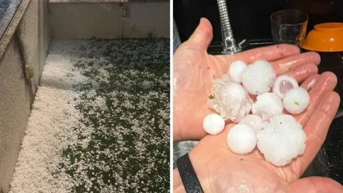 Chuva de granizo causa estragos em 700 casas em Florianópolis